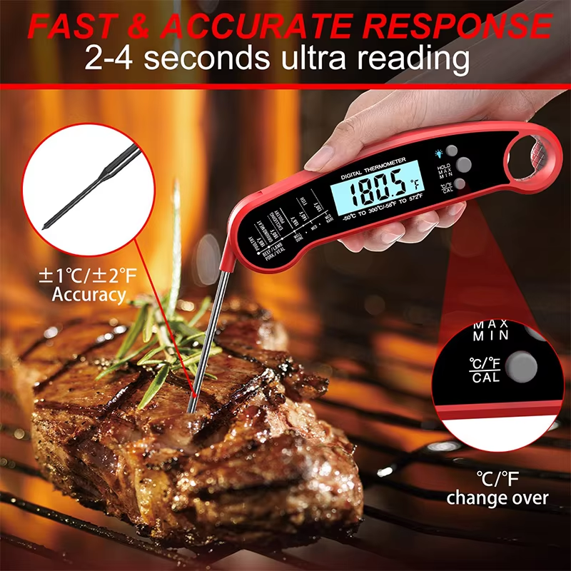 Kitchen Gadgets For Arthritic Hands - Digital Meat Thermometer High Accuracy Instant
