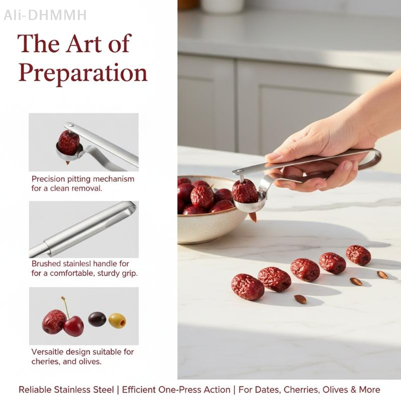 Kitchen Gadgets Kitchen - ZLinKJ Stainless Steel Red Date Pitter