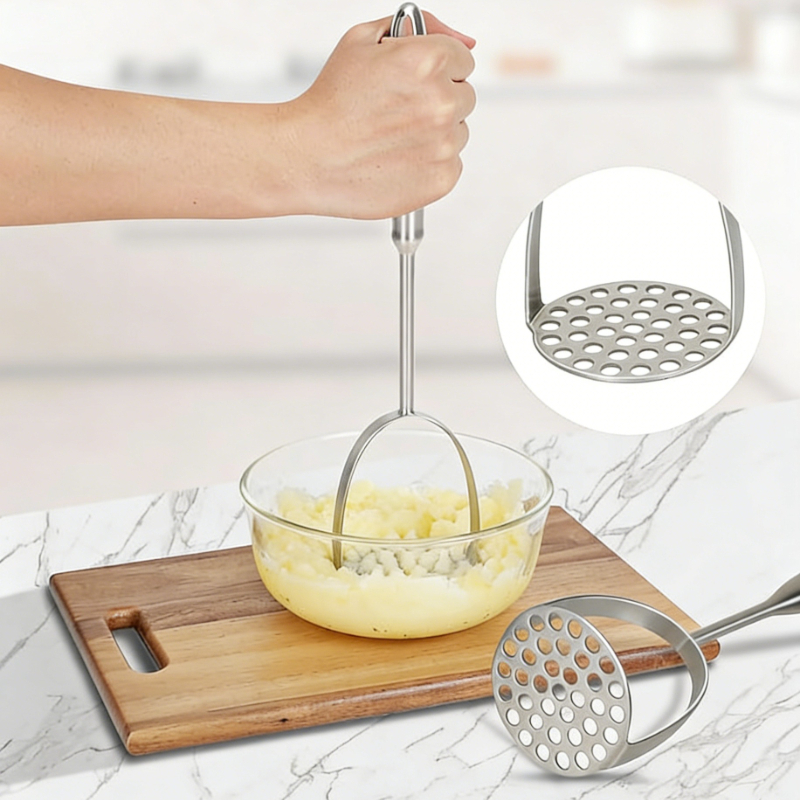 Potato Masher Ricer - Heavy Duty Stainless Steel Potato Masher