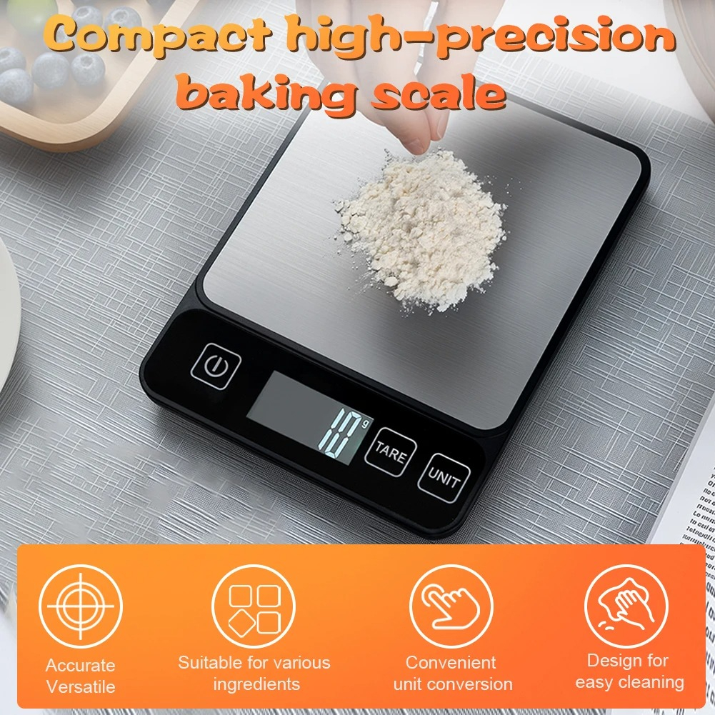 Digital Kitchen Scale - 10kg Kitchen Scale LCD Digital Display