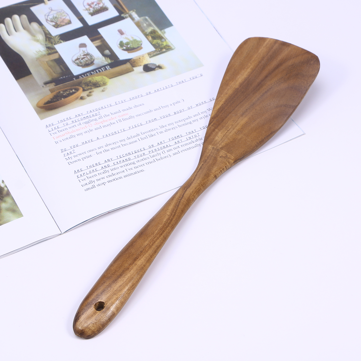 Kitchen Gadgets And Utensils - Solid Wood Spatula Teak Wood Kitchen