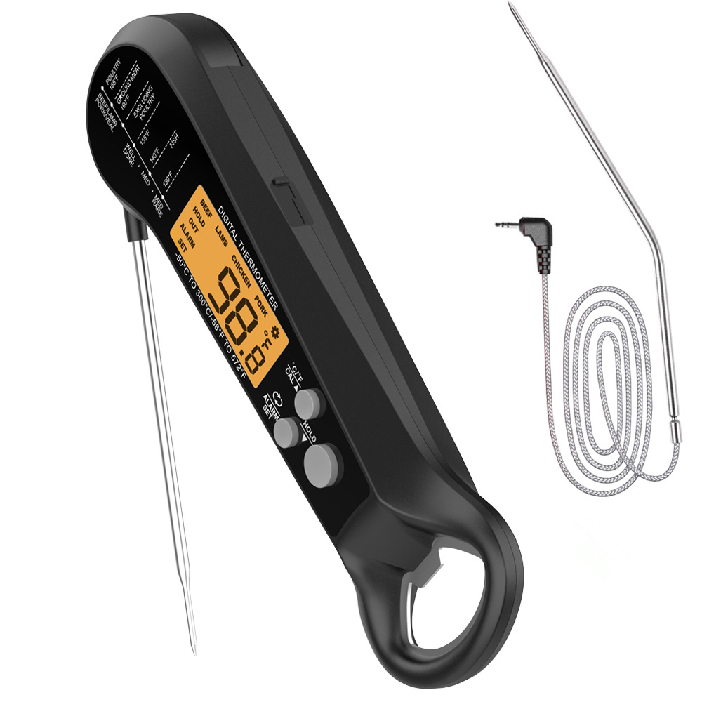 Kitchen Gadgets For Arthritic Hands - Long Cable Professional Meat Thermometer Digital
