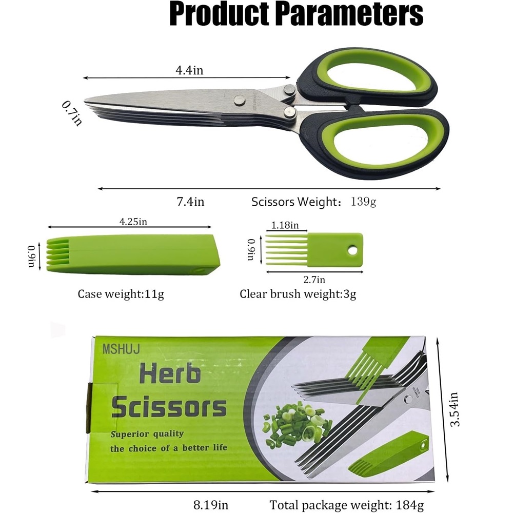 Multilayer Scissors Kitchen Sc - огляд і ціна Herb Scissors 5 Blade