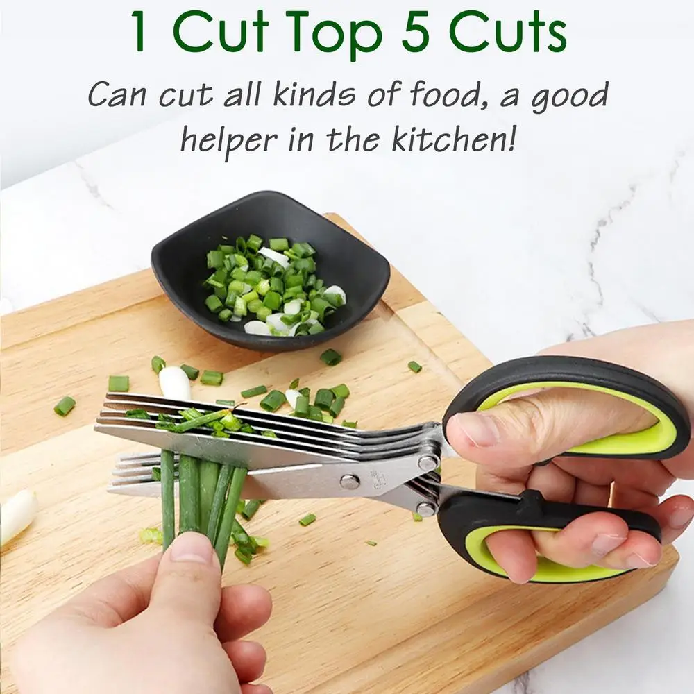 Multilayer Scissors Kitchen Sc - огляд і ціна Herb Scissors 5 Blade
