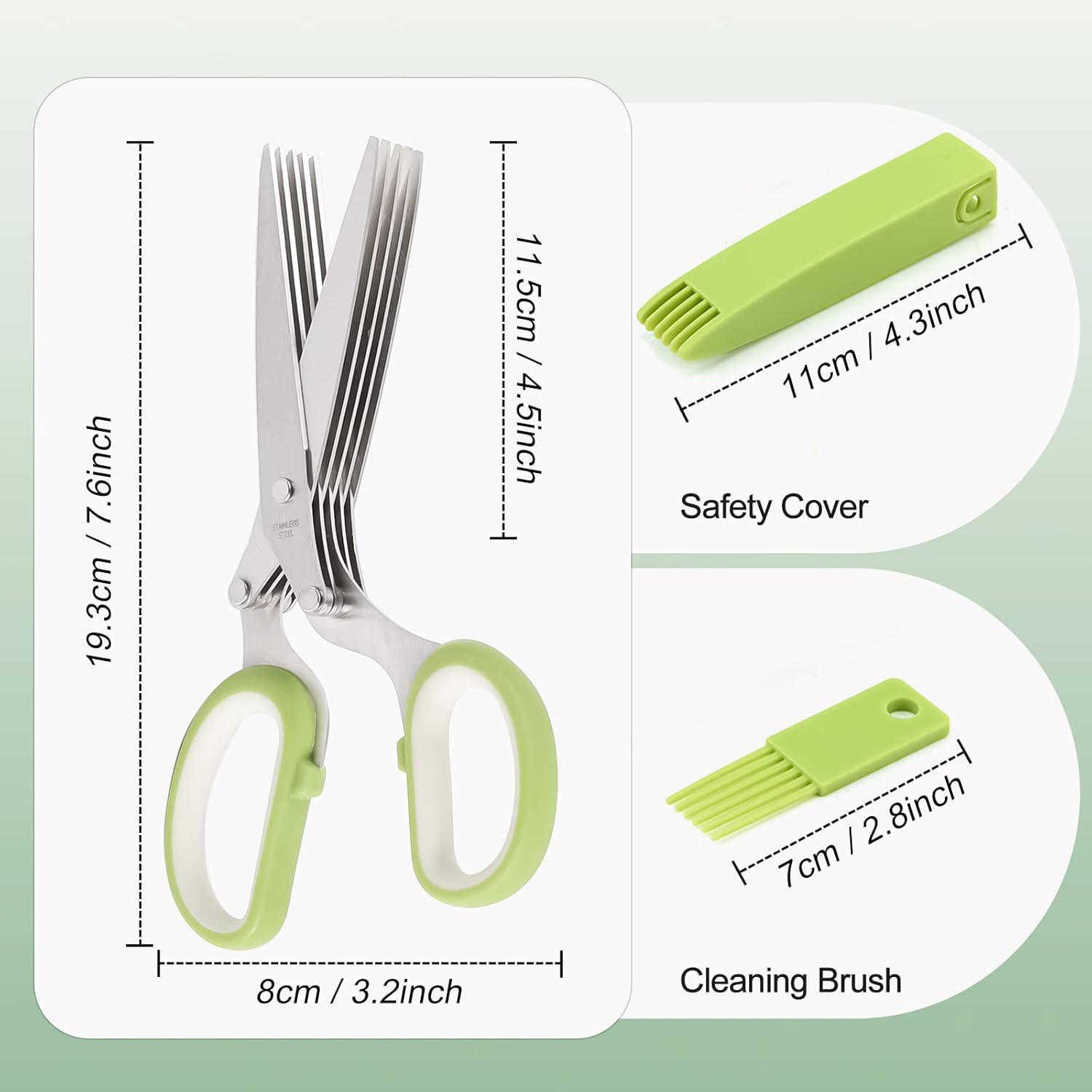 5-Blade Herb Scissors with Saf - огляд і ціна Herb Scissors 5 Blade