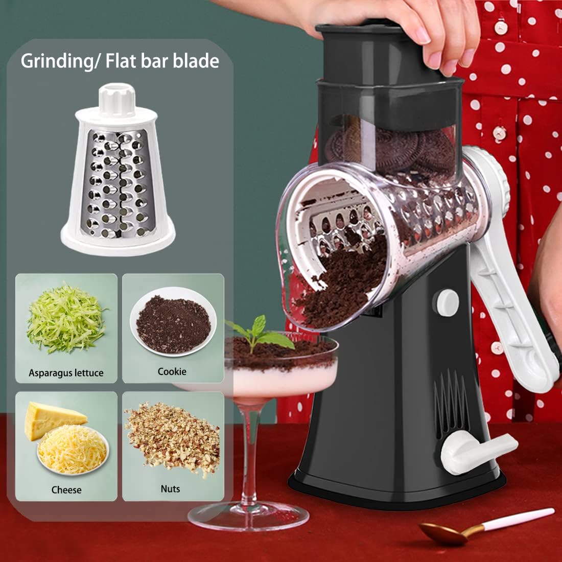 5-in-1 Rotary Cheese Grater &  - огляд і ціна Mandoline Slicer