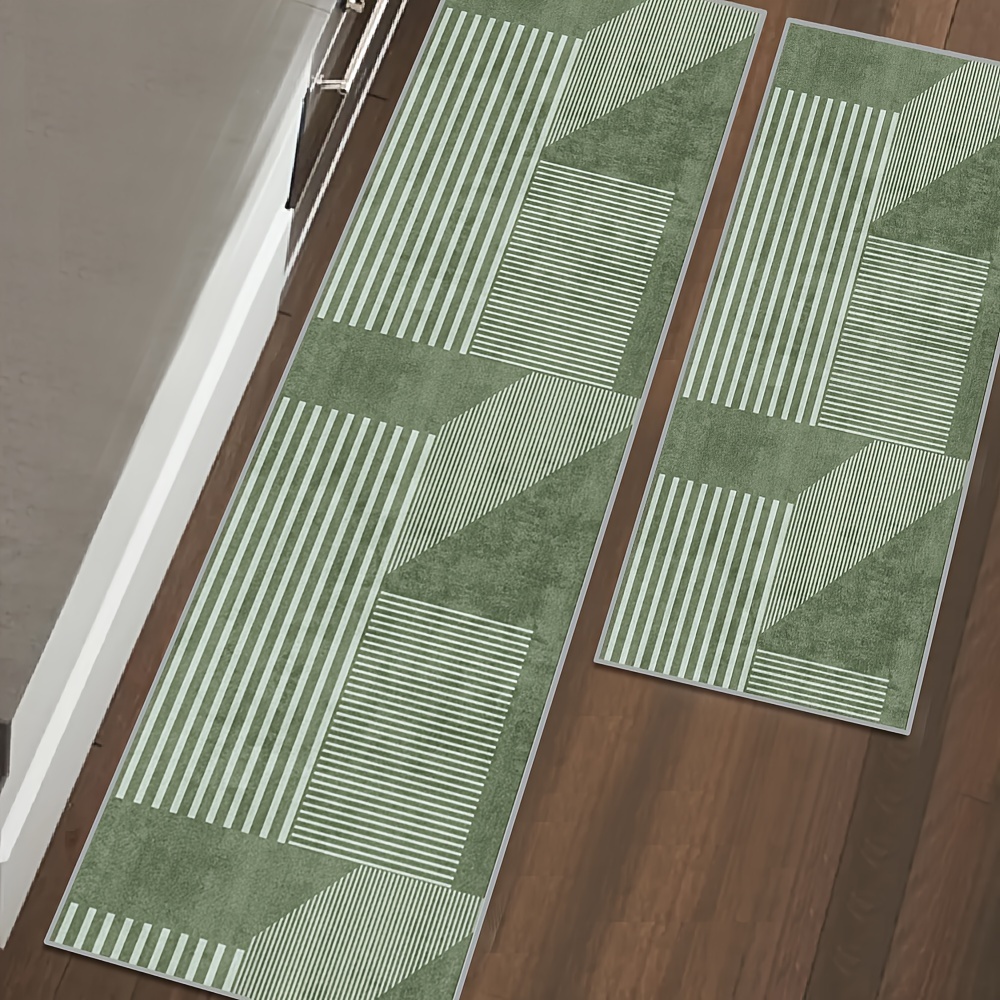 VIKAMA Striped Green Carpet Ki - огляд і ціна Kitchen Gadgets Green
