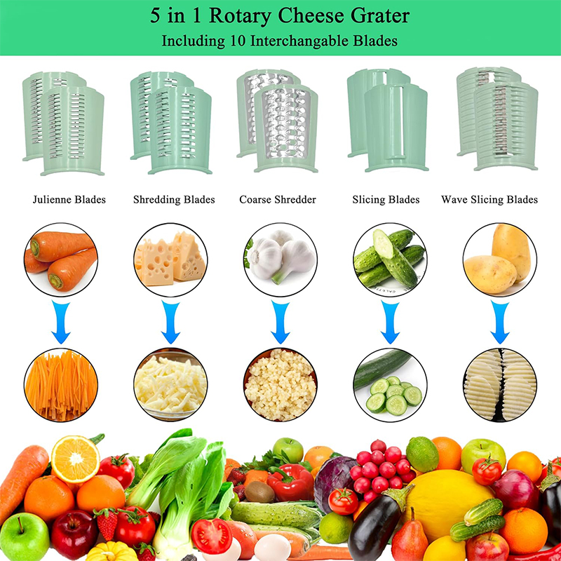 5 in 1 Rotary Cheese Grater wi - огляд і ціна Mandoline Slicer