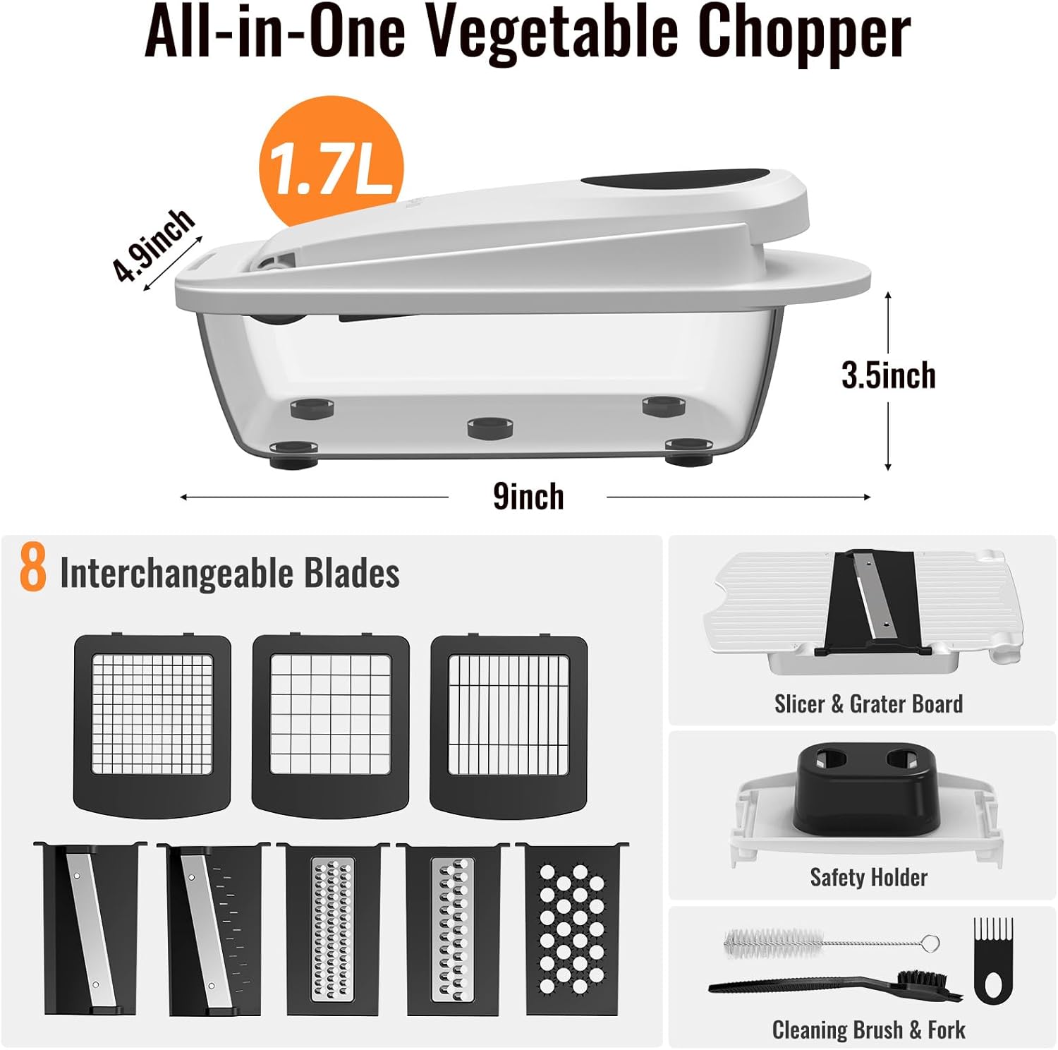 8 Blade All-in-1 Vegetable Cho - огляд і ціна Mandoline Slicer