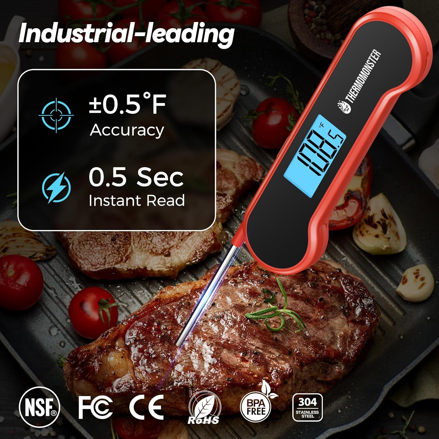 0.5 Sec Instant Read Meat Ther - огляд і ціна Kitchen Gadgets For Dad