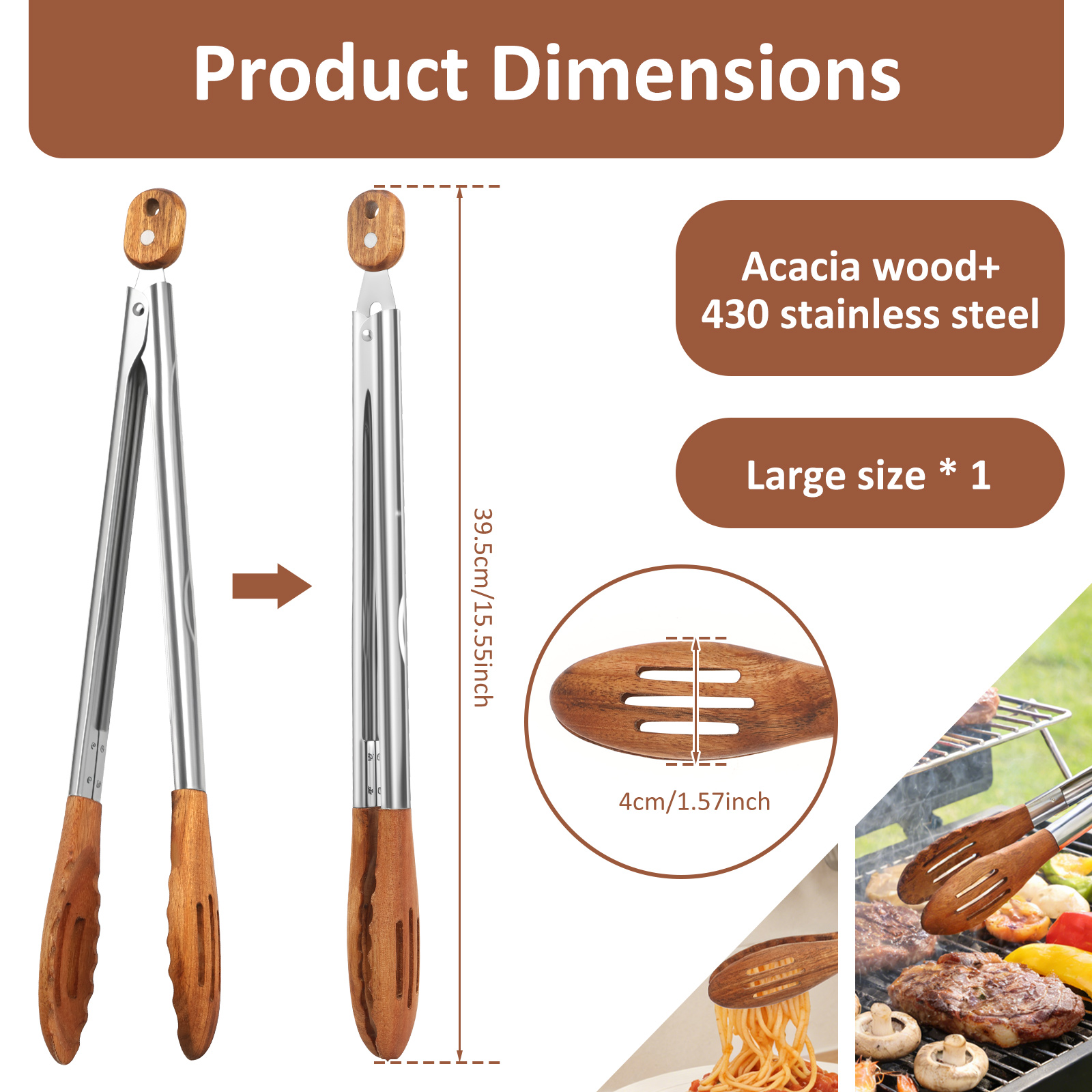 Wooden Kitchen Cooking Tongs B - огляд і ціна Kitchen Gadgets For Arthritic Hands