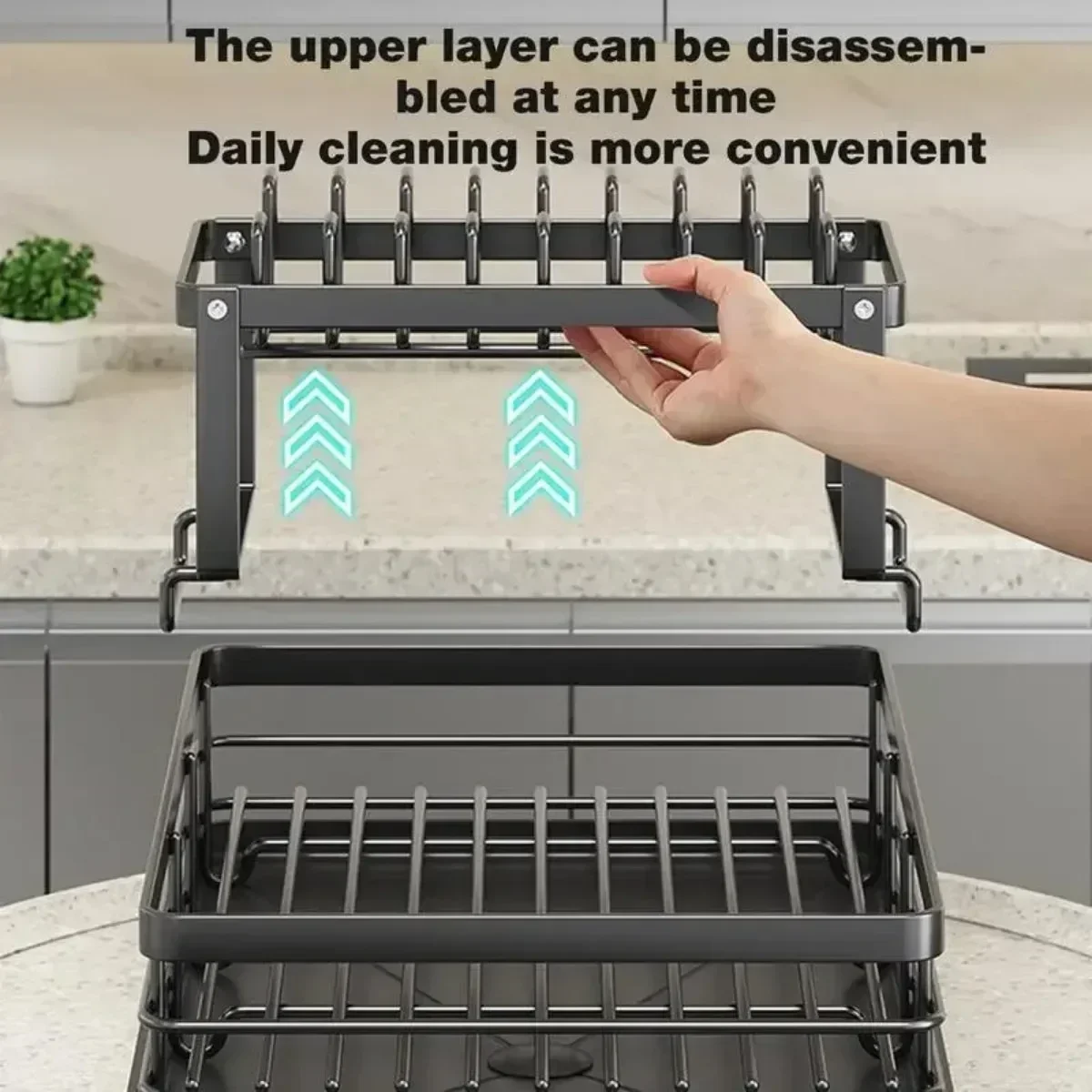 Double Layer Bowl Rack Adjusta - огляд і ціна Kitchen Gadgets And Utensils