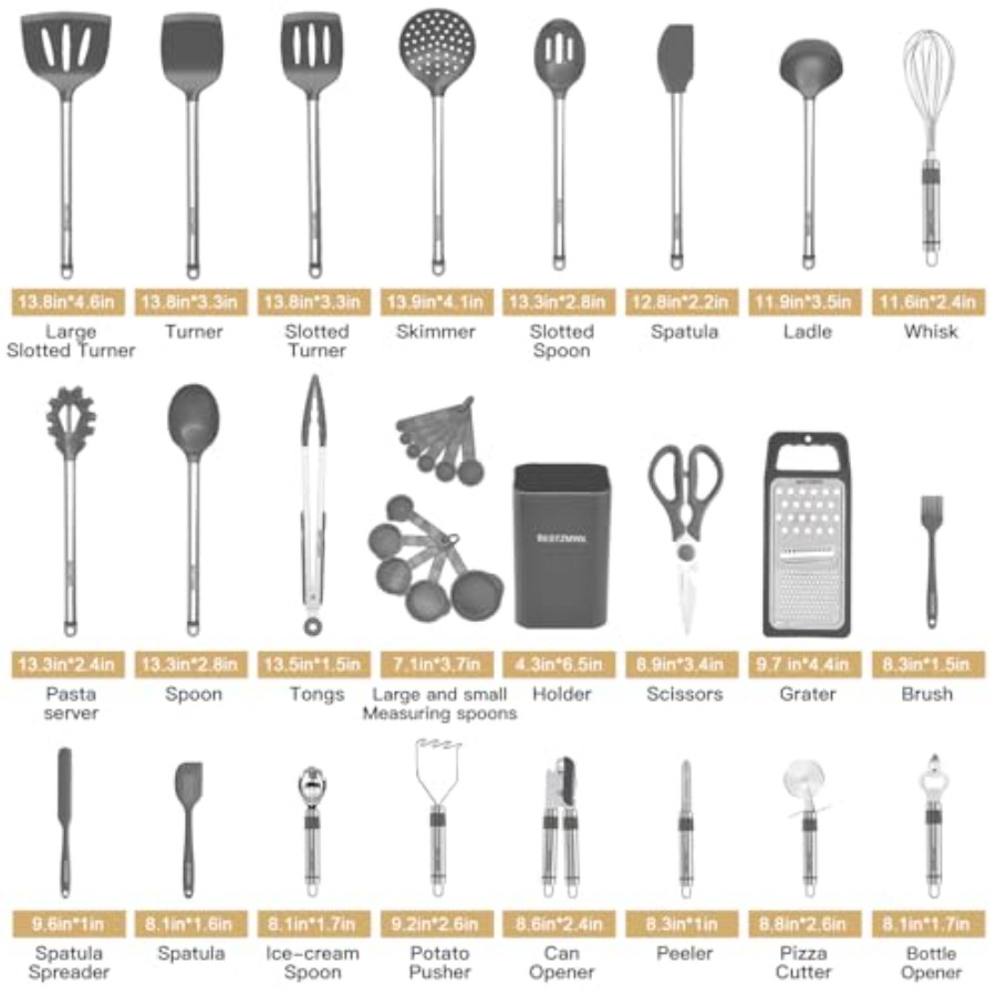 Kitchen Utensil Set-Silicone C - огляд і ціна Kitchen Gadgets Set