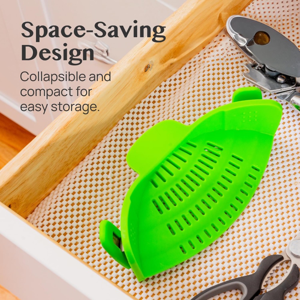 Clip On Strainer for Pots and  - огляд і ціна Kitchen Gadgets Green