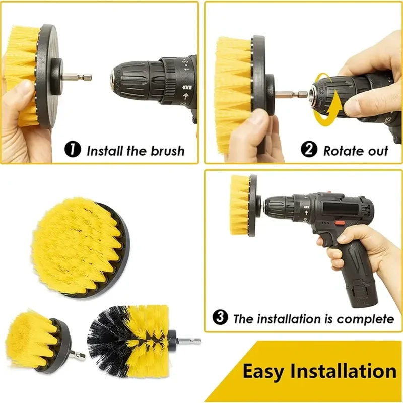3 pcs/set drill brush set powe - огляд і ціна Kitchen Gadgets Set
