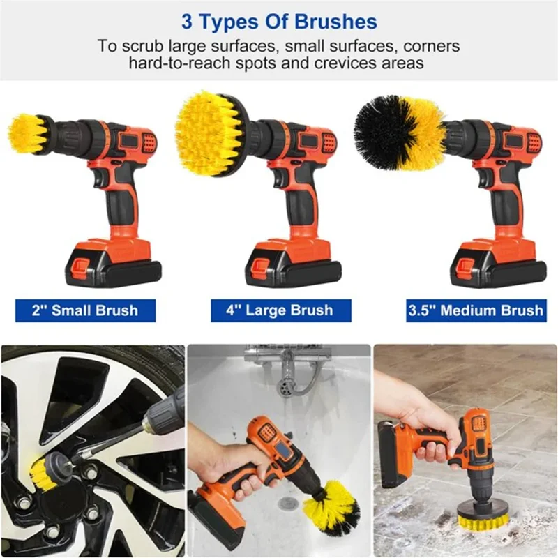 3 pcs/set drill brush set powe - огляд і ціна Kitchen Gadgets Set