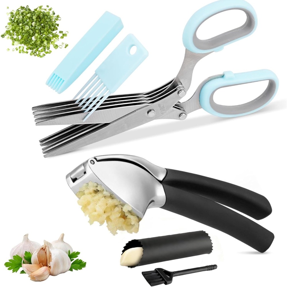 Garlic Press & Herb Scissors S - огляд і ціна Herb Scissors 5 Blade