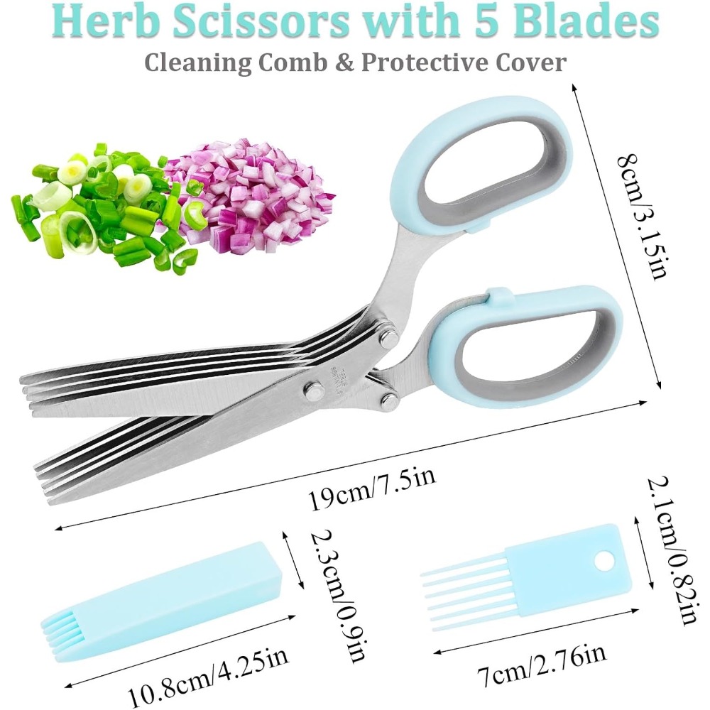 Garlic Press & Herb Scissors S - огляд і ціна Herb Scissors 5 Blade