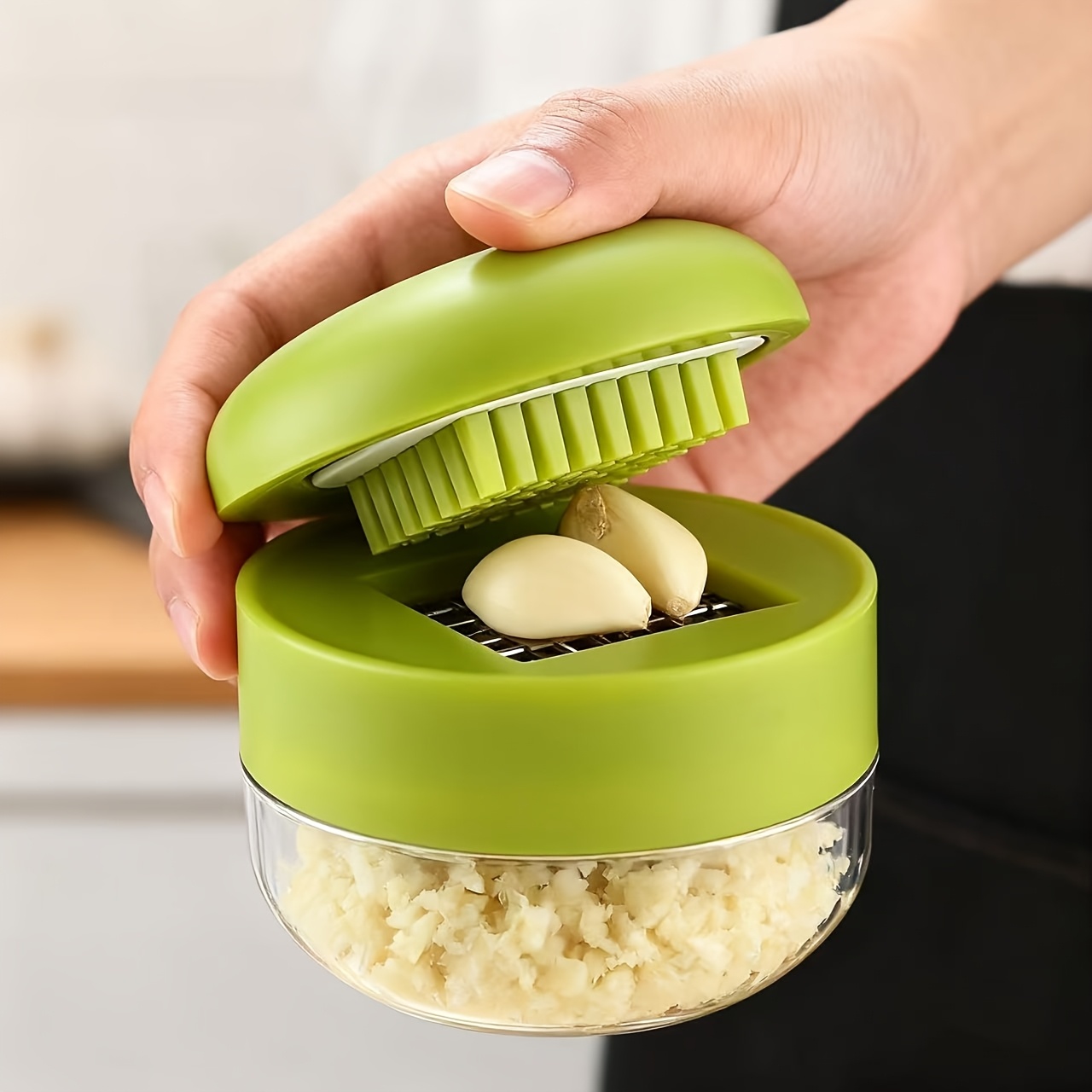 1-Piece Garlic Chopper Manual  - огляд і ціна Kitchen Gadgets Green