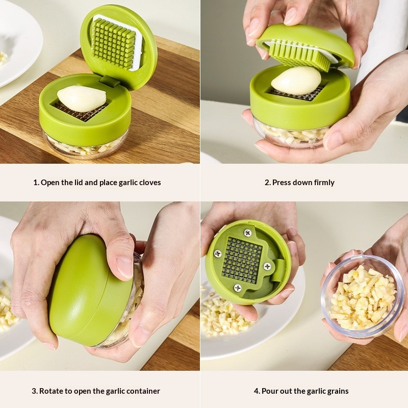 1-Piece Garlic Chopper Manual  - огляд і ціна Kitchen Gadgets Green