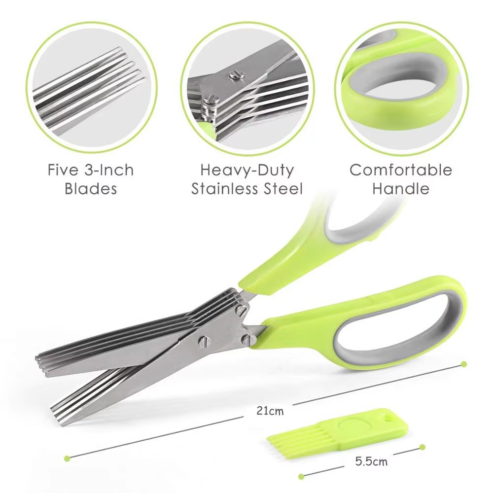 5 Blade Herb Scissors Stainles - огляд і ціна Herb Scissors 5 Blade