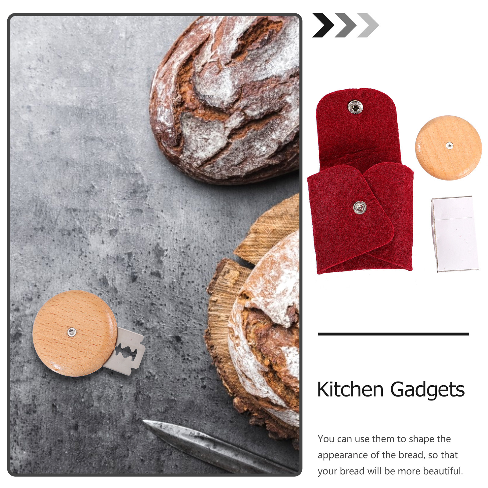 Bread Knife Set Wood Slicer St - огляд і ціна Kitchen Gadgets Set