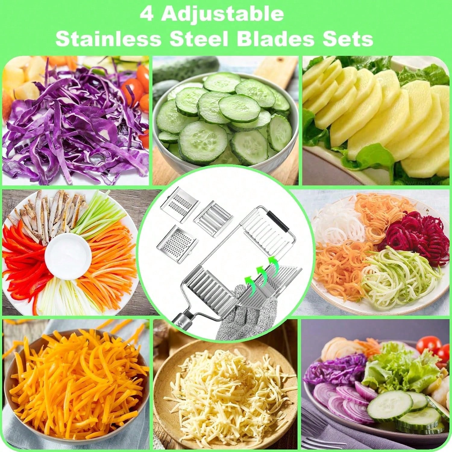 4 In 1 Vegetable Cutter With C - огляд і ціна Mandoline Slicer